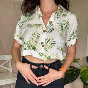 H&M Palm Crop Top